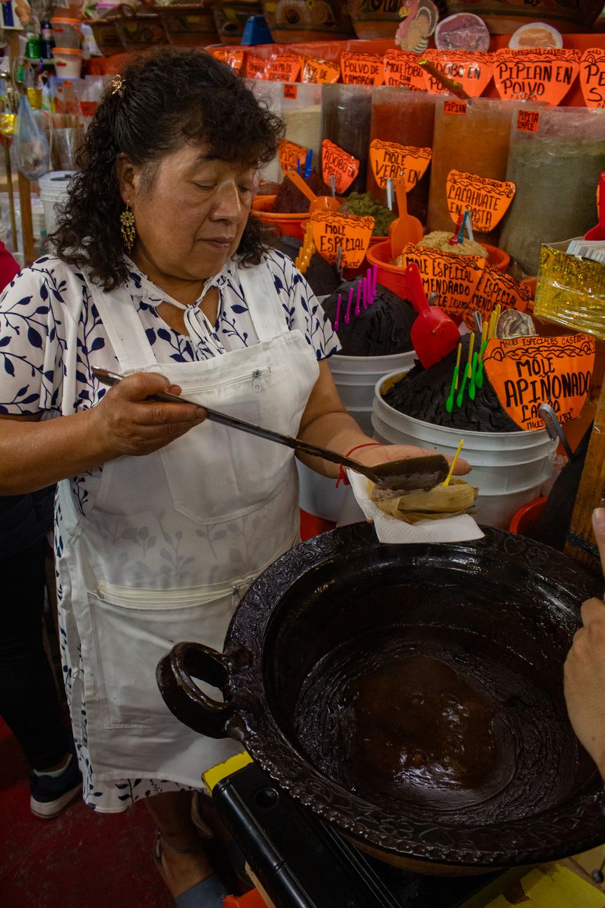 Traditional Mexican mole and clay cookware